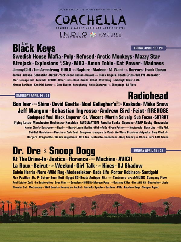 Coachella 2012 Lineup Poster