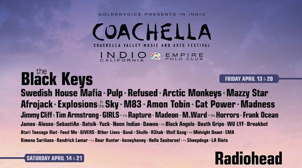 Coachella 2012 Lineup