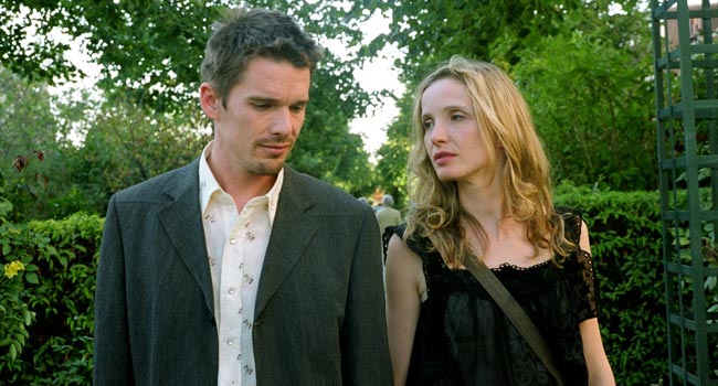 Ethan Hawke and Julie Delpy in Before Sunset