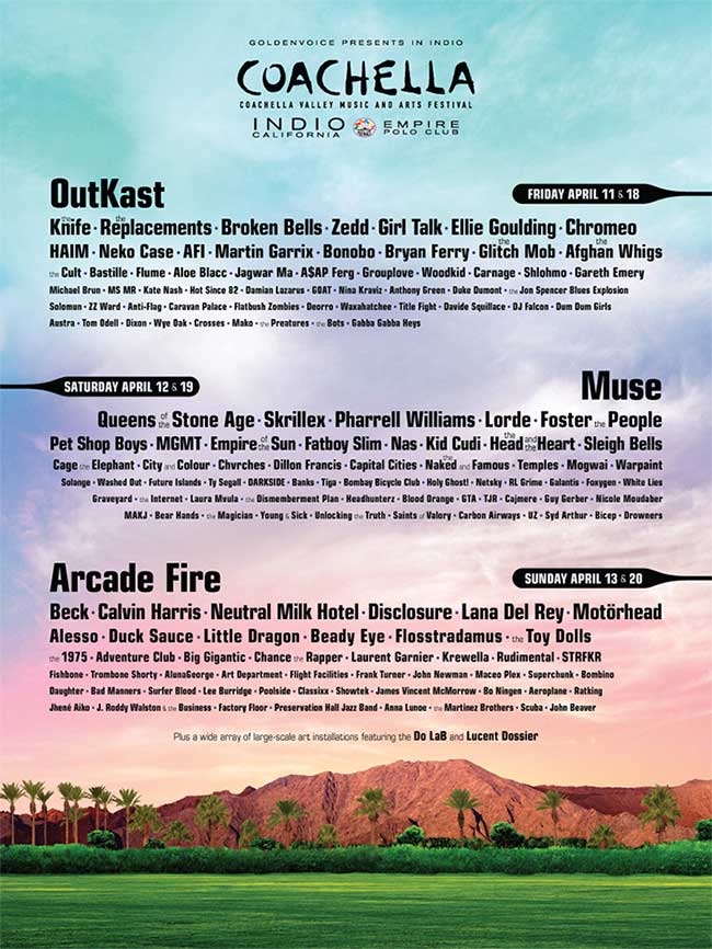 2014 Coachella lineup