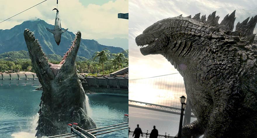 Jurassic World and Godzilla